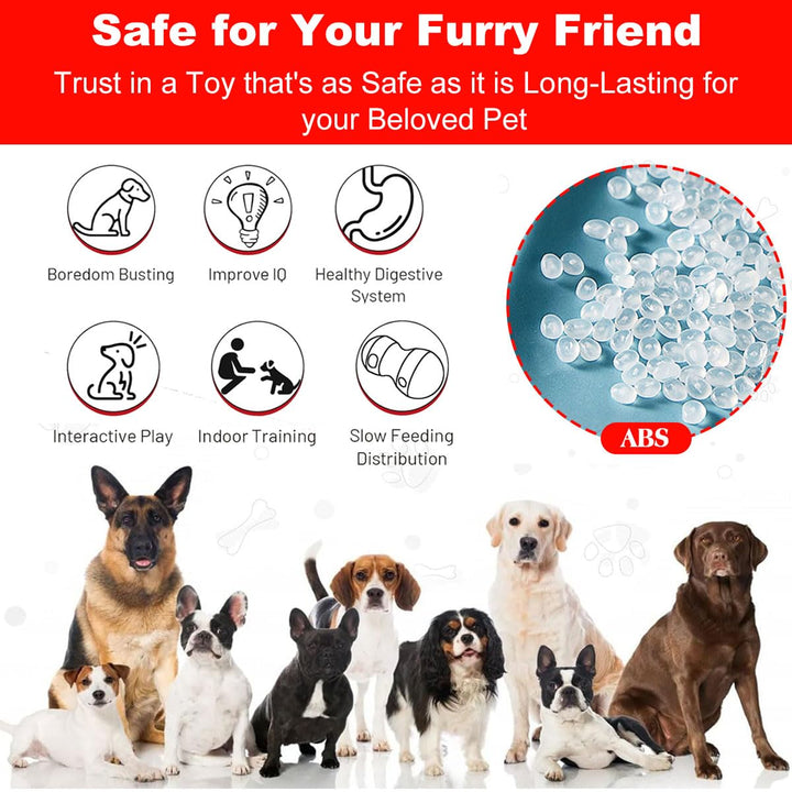 CHANCCI Interactive Dog Feeder Toys,Adjustable Dog Treat Dispensing,Interactive Dog Enrichment Toy to Keep Them Busy,Food Puzzles Ball for Dogs,Puppy Slow Feeder for Stimulating IQ Training