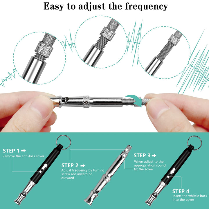 FAFAAWFF 2Pack Dog Whistle, Dog Whistle to Stop Barking Neighbors Dog, Adjustable Ultrasonic Silent Dog Whistle