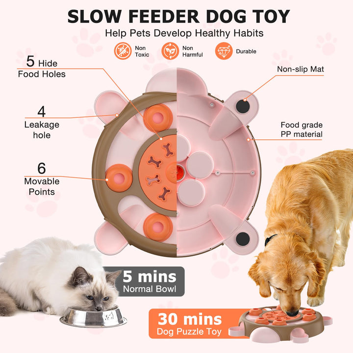 WINGPET Dog Puzzle Toys, Interactive Dog Toys, Dog Enrichment Toys for Puppy Mentally Stimulating Treat Dispenser Dog Treat Puzzle Feeder for Small,Medium and & Large Dogs Treat Training