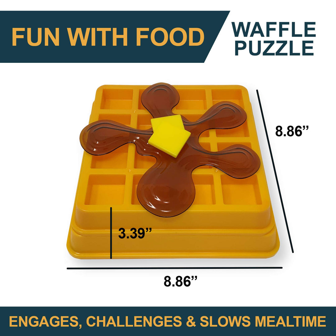 OurPets Waffle Interactive Puzzle Game Dog Toys (Dog Puzzle Dog Toy-Great Alternative to Snuffle Mat for Dogs & Slow Feeder Dog Bowls) Dog Puzzle, Cat Puzzle & Interactive Dog Toys for Dog Treats