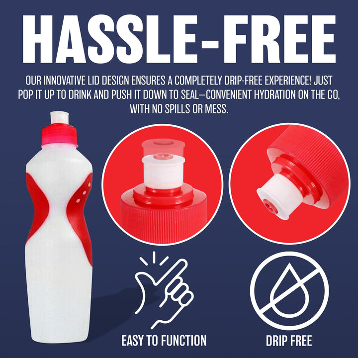 Set of 4 BPA-Free 550ml Sports Water Bottles