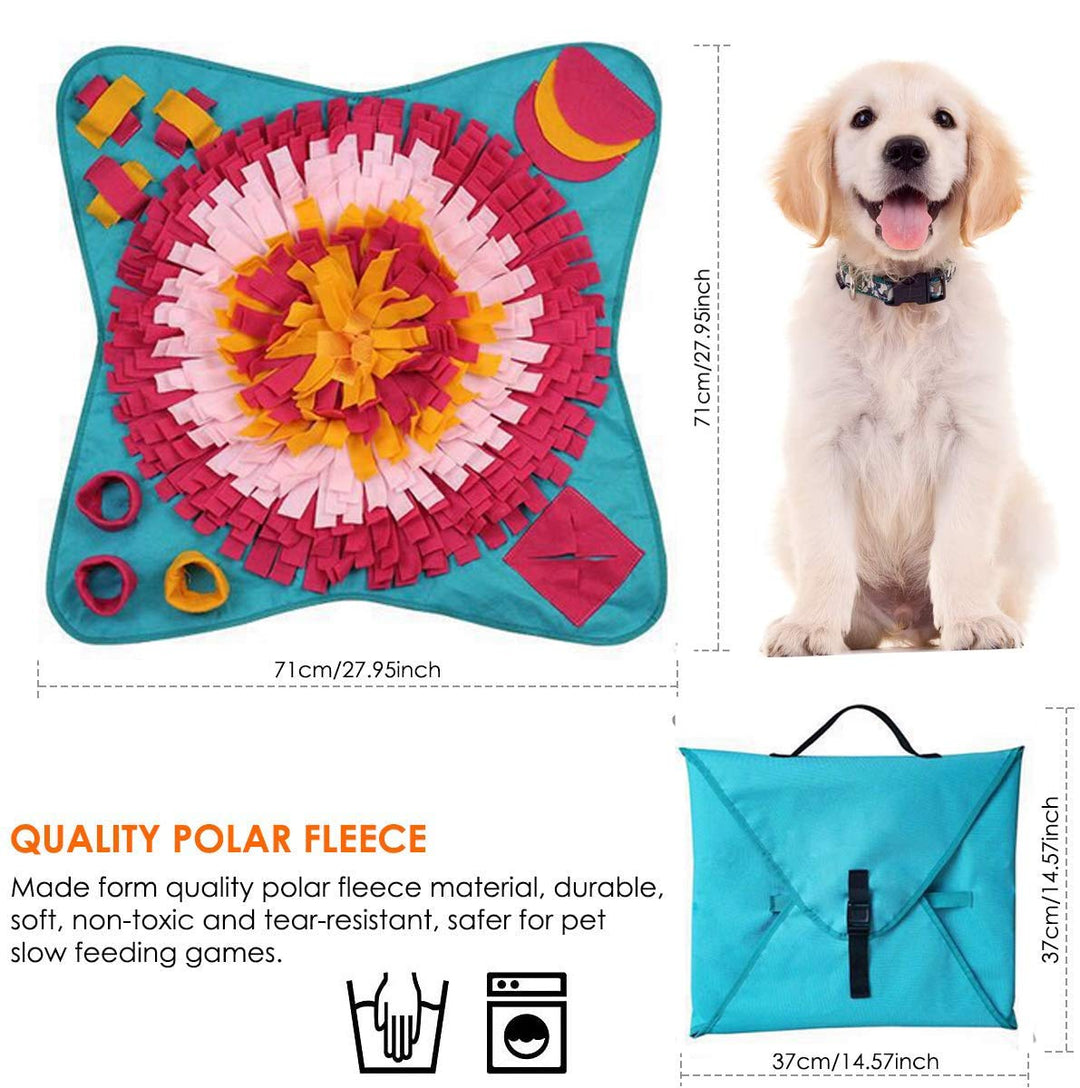 Emwel Dog Snuffle Mat - Washable Pet Feeding Nosework Treats Mat Puzzle Training Toy for Dogs Large Medium Puppies
