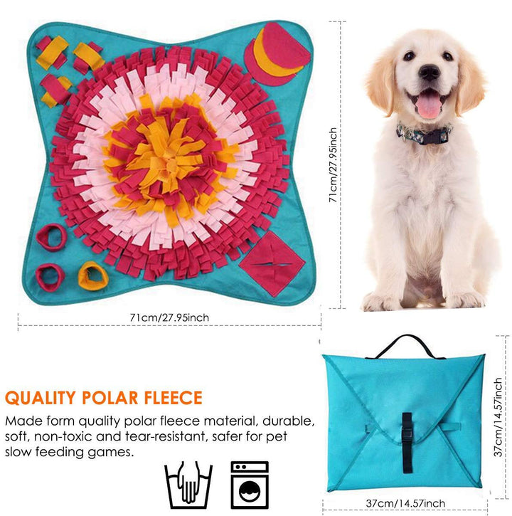 Emwel Dog Snuffle Mat - Washable Pet Feeding Nosework Treats Mat Puzzle Training Toy for Dogs Large Medium Puppies