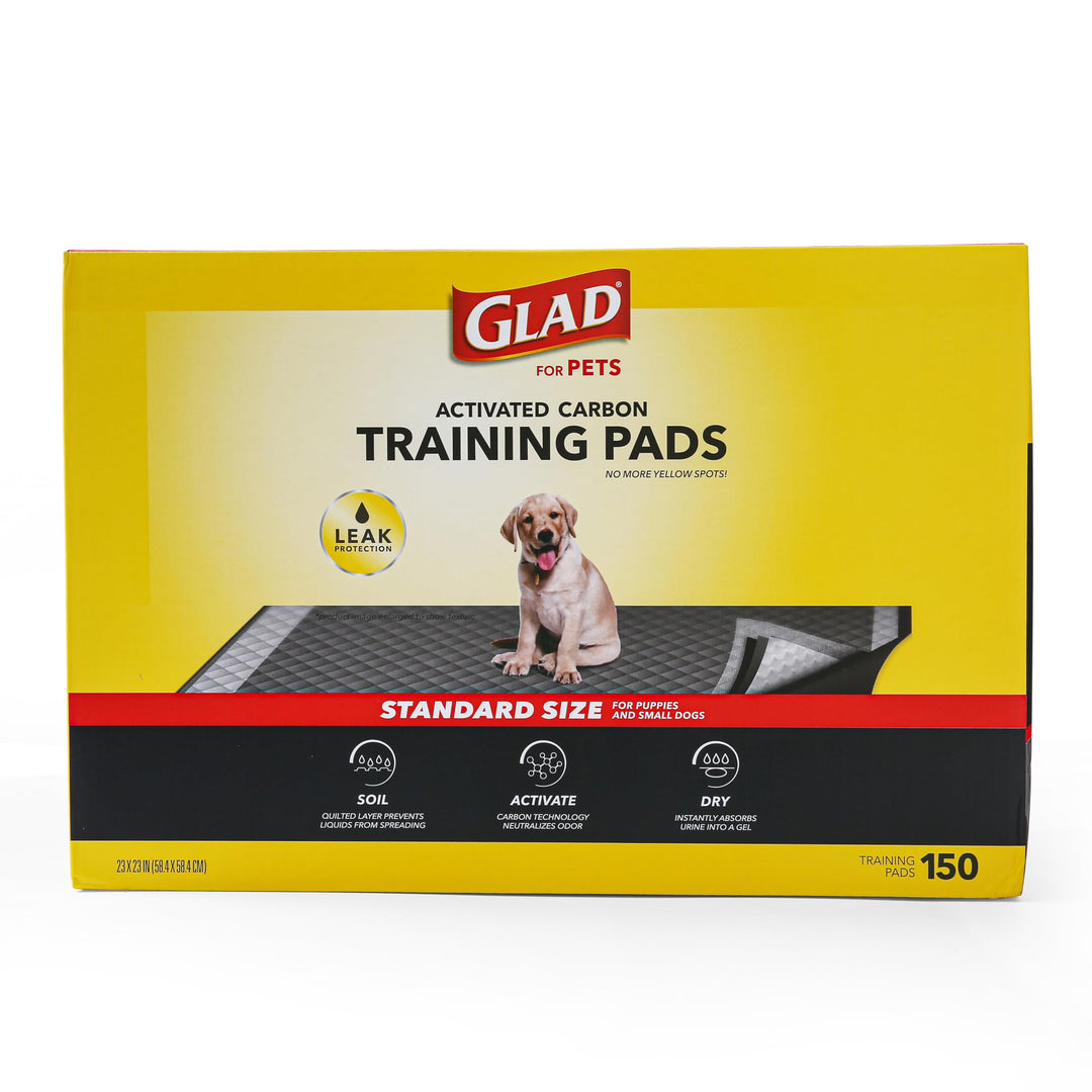 Glad for Pets Black Charcoal Puppy Pads | Puppy Potty Training Pads That ABSORB & NEUTRALIZE Urine Instantly