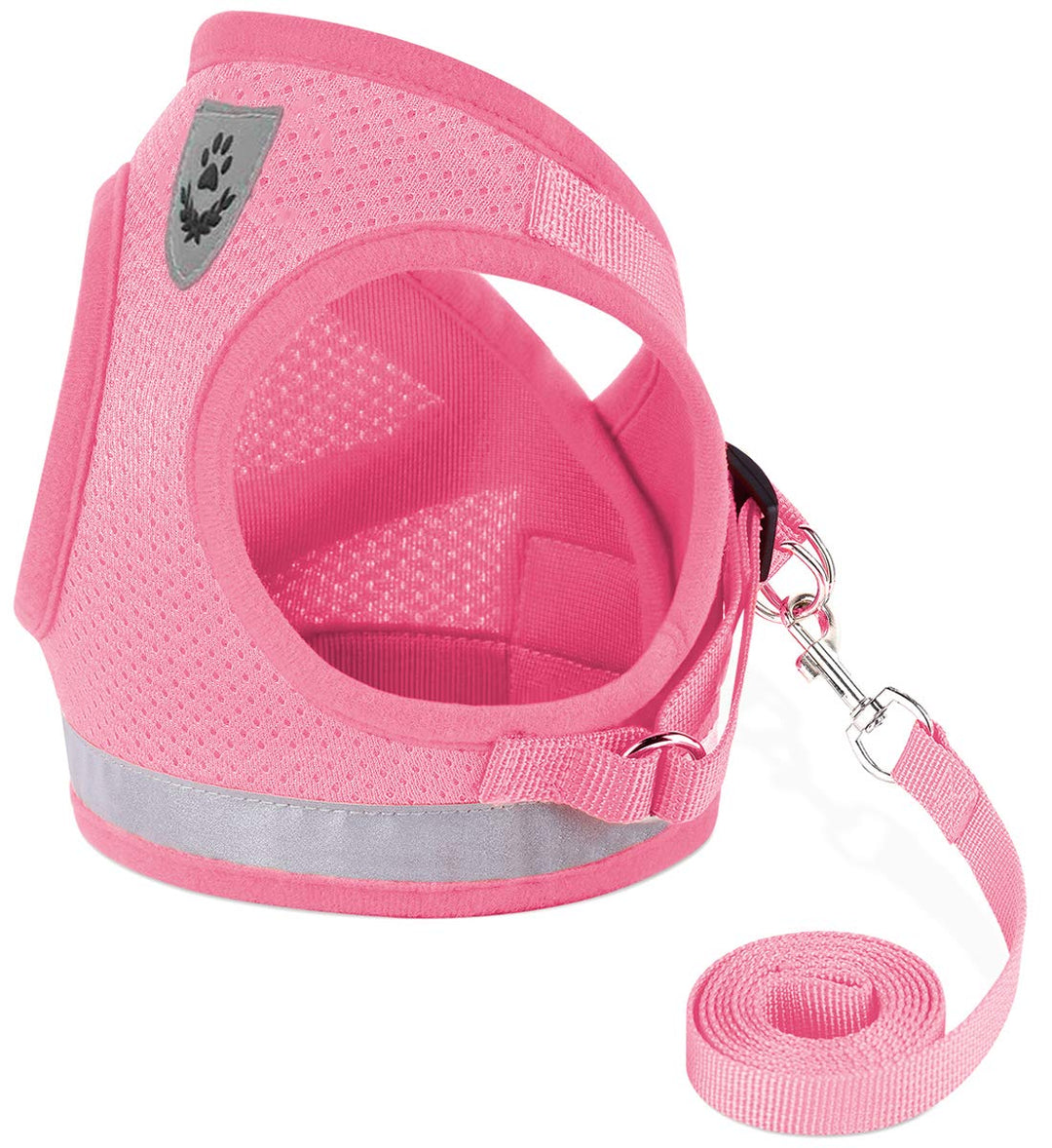Cat Harnesses and Puppy Harness with Leashes Set, Escape Proof Cat Harness, Adjustable Reflective Soft Mesh Vest