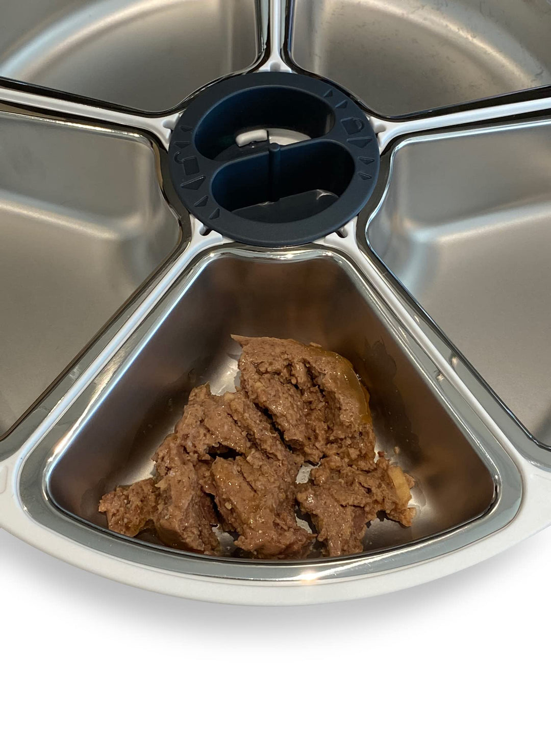 Closer Pets Automatic Pet Feeder | Cat or Small Dog Bowl with Digital Timer | For Wet or Dry Pet Food, up to 330g in Each (formerly Cat Mate) (5 Meal Feeder Stainless Steel Bowl)