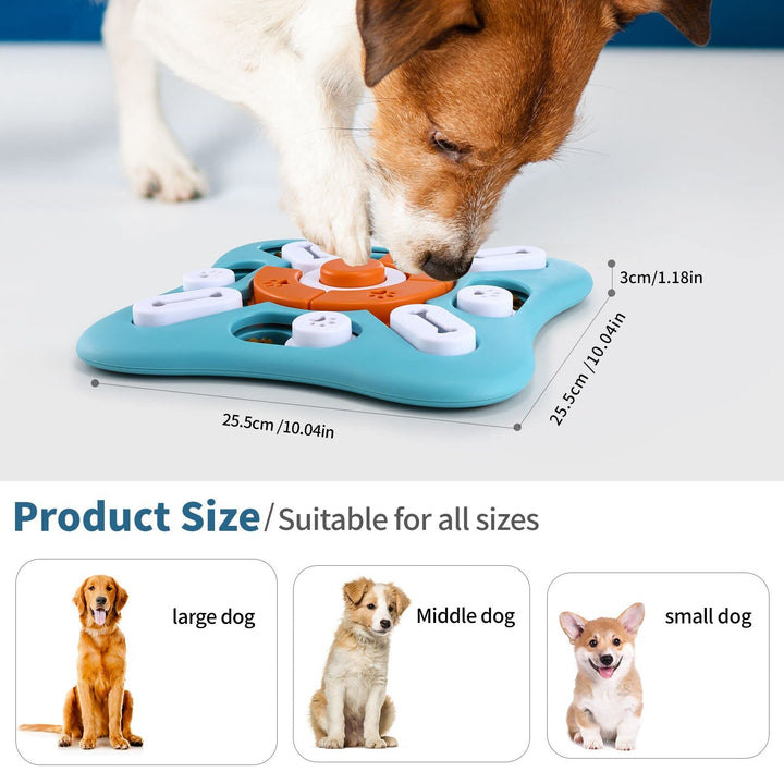 Macco Dog Puzzle Slow Feeder Toys,Dog Treat Dispenser with Squeaky,Dog Toy Intelligence for Medium Pets,Cats,Puppies,Dog Enrichment Toy Non-Slip