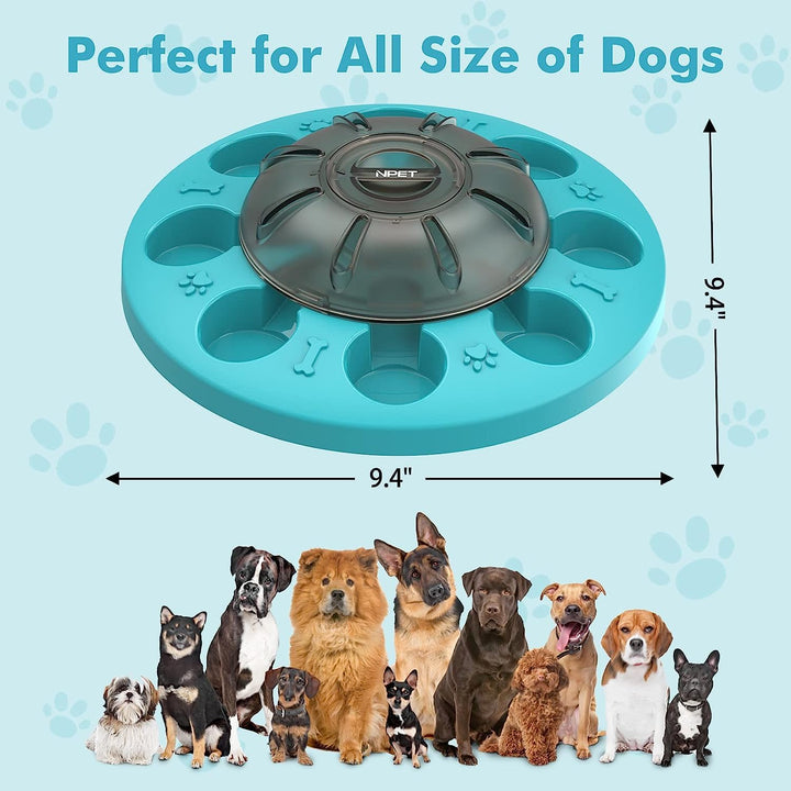 NPET Dog Treat Puzzles, Slow Feeding Bowls, Pet Treat Dispenser Interactive, Dog Puzzle Toys Feeder for Boredom, IQ Training & Mental Enrichment