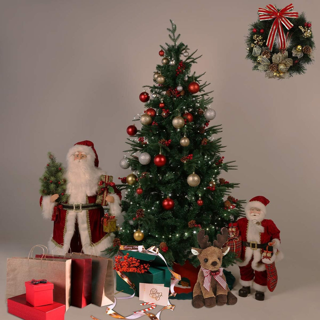 7FT PVC Christmas Tree with Pine Cones