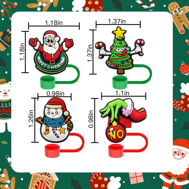 Stanley Cup Christmas Santa Straw Topper