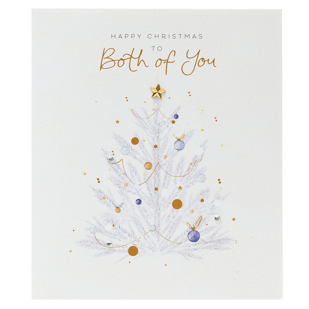 White Tree Christmas Card for You Both