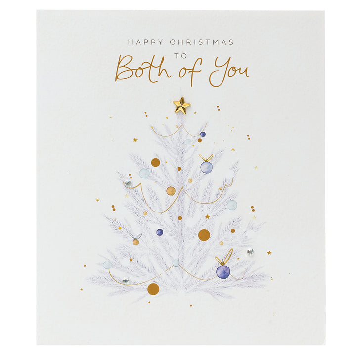 White Tree Christmas Card for You Both