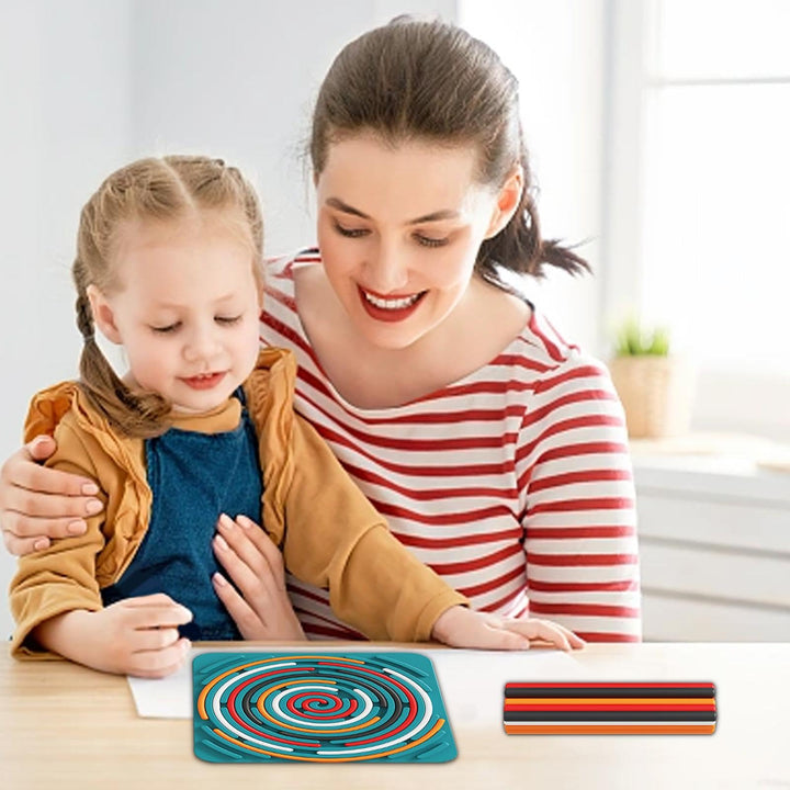 Sensory Activity Board, Silent Fidget Toys for Calming Duble Sided Design Kids Busy Boards for Fine Motor Skill