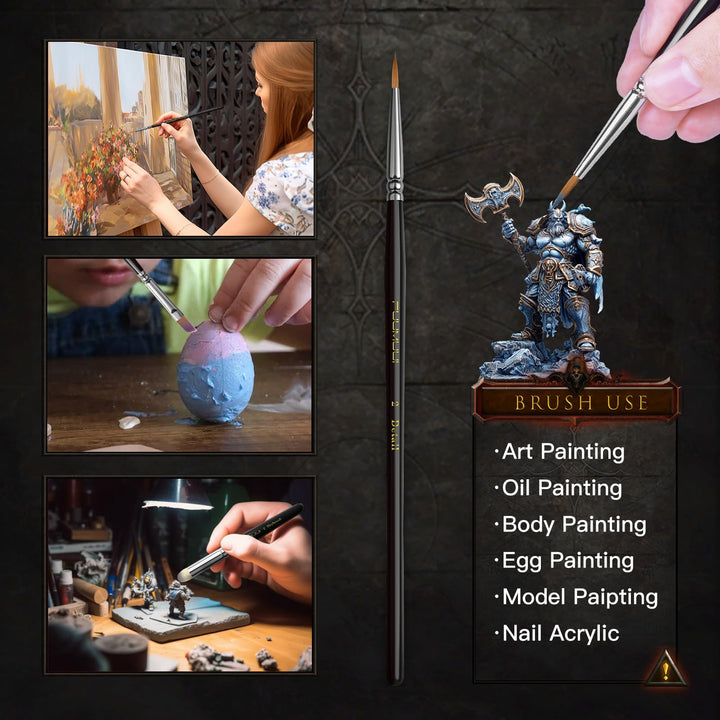 18PCS Fine Detail Brushes for Miniatures