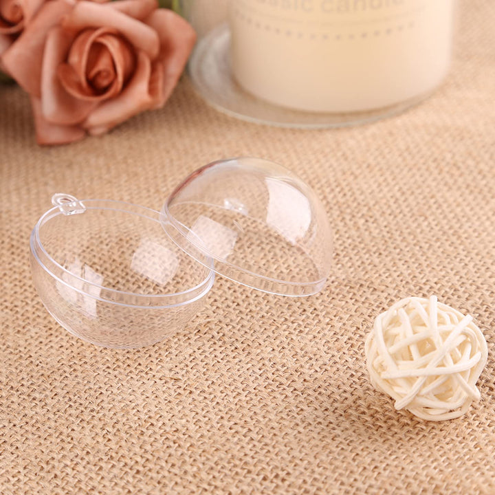 20pcs DIY Clear Christmas Baubles 8cm for Tree Decorations