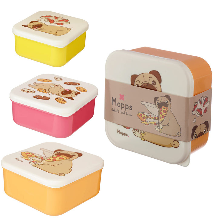 Barks Mopps Pug Lunch Box Set