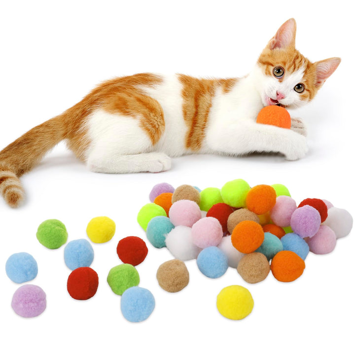 Zuimei Interactive Cat Ball Launcher, Cat Ball Toys Launcher with 100pcs Soft Plush Balls Silent Cat Ball Shooting Toy Funny Interactive Cat Toys for Indoor Cats Training Exercise Playing