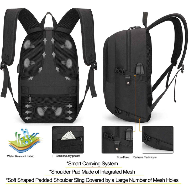 15.6" USB Charging Anti-Theft Laptop Backpack