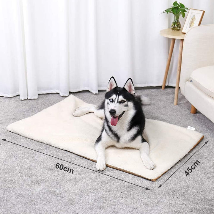 Self-Heating Thermal Pet Pad, Cat Blankets for Indoor Outdoor, Pet Pads with Removable and Washable Cover, Self-Warming Winter Pet Bed Mat Blanket for Cat Rabbits Puppies Kittens 60x 45 cm