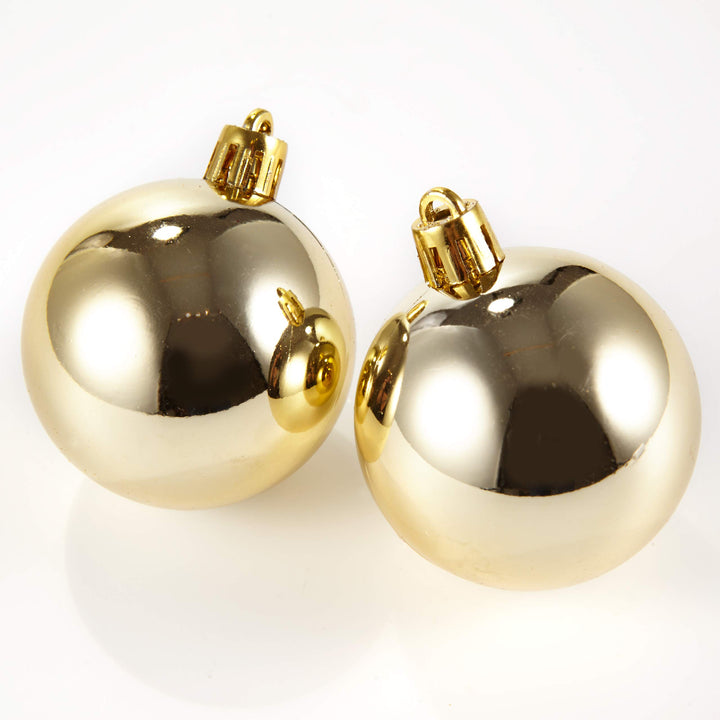 Set of 30 Red & Gold Shatterproof Christmas Tree Balls
