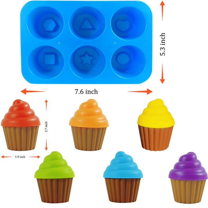 Cupcake Toddler Learning Colors and Shape Sorting Toys