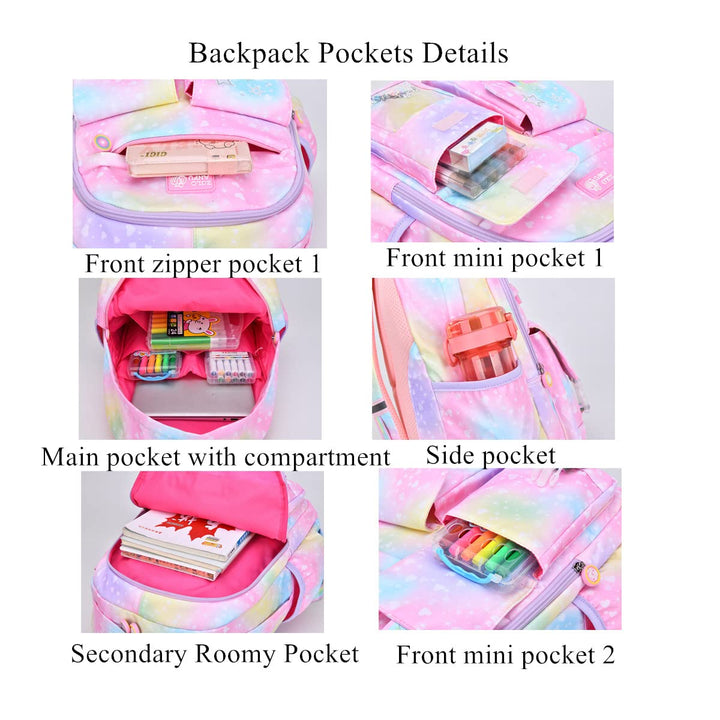 Gradient Purple Casual Daypack for Girls & Teens