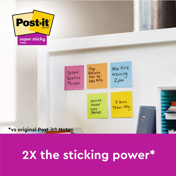 Super Sticky Notes - 24 Pads, 90 Sheets Each, Assorted Colors
