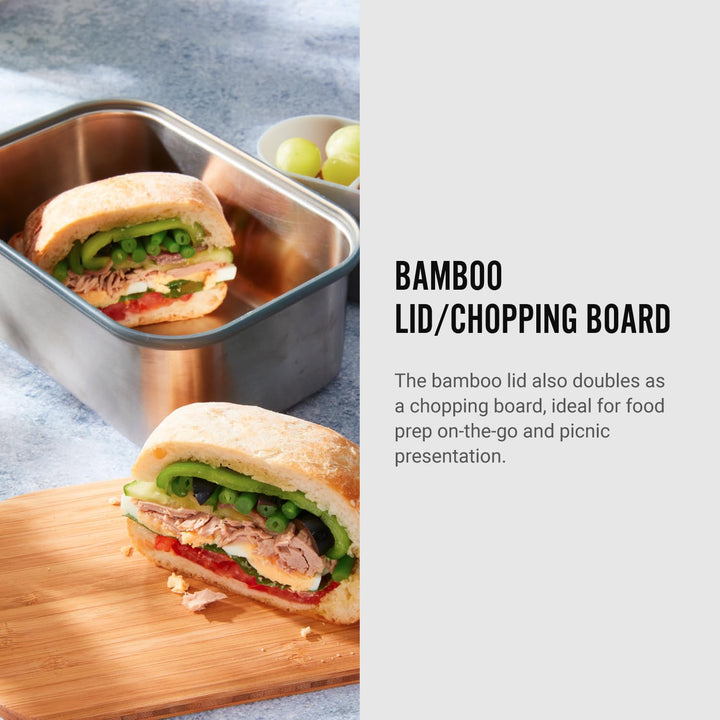 Stainless Steel Lunch Box with Bamboo