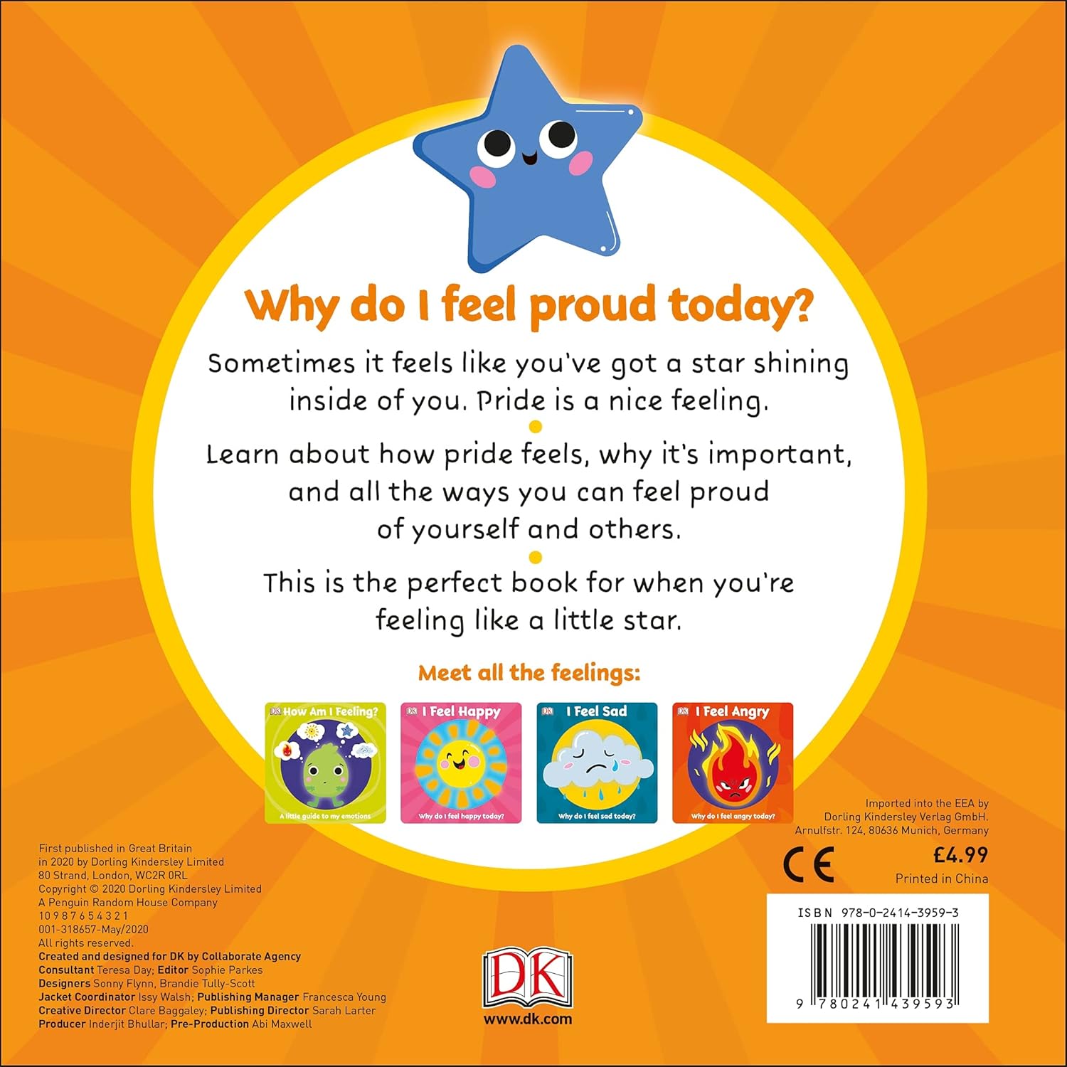 First Emotions: I Feel Proud Board Book by Books - Learning Bugs UK