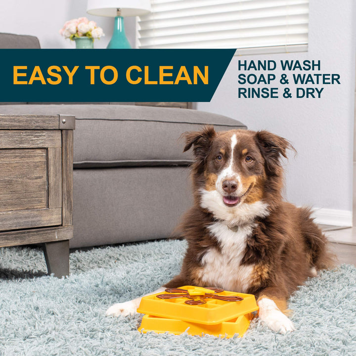 OurPets Waffle Interactive Puzzle Game Dog Toys (Dog Puzzle Dog Toy-Great Alternative to Snuffle Mat for Dogs & Slow Feeder Dog Bowls) Dog Puzzle, Cat Puzzle & Interactive Dog Toys for Dog Treats