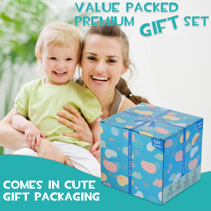 Wooden Activity Cube Baby Toys