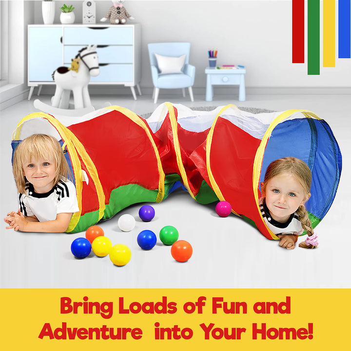 Hide N Side 6Ft Crawl Through Play Tunnel Toy, Pop Up Tunnel For Kids Toddlers Babies Infants Children & Dogs, Indoor Outdoor Tube