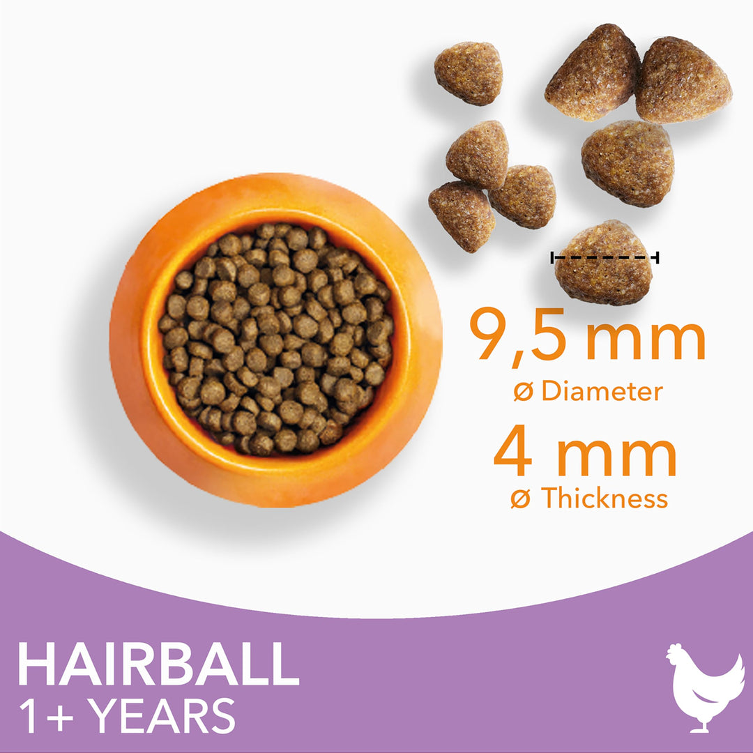 IAMS Hairball Complete Dry Cat Food for Adult and Senior Cats with Chicken 3 kg