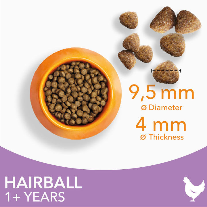 IAMS Hairball Complete Dry Cat Food for Adult and Senior Cats with Chicken 3 kg