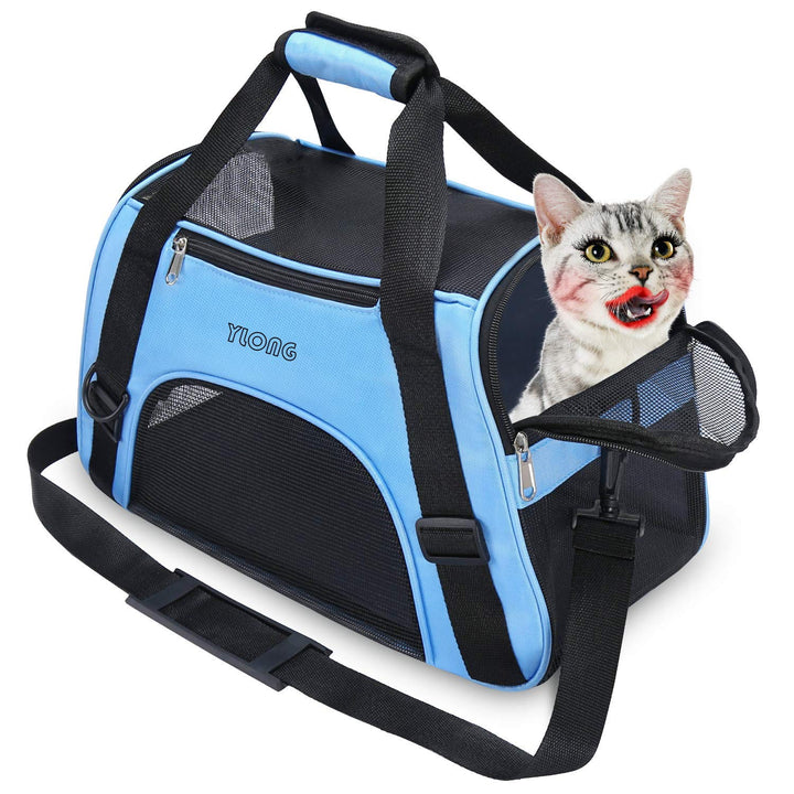 YLONG Cat Carrier Airline Approved Pet Carrier,Soft-Sided Pet Travel Carrier for Cats Dogs Puppy Comfort Portable Foldable Pet Bag