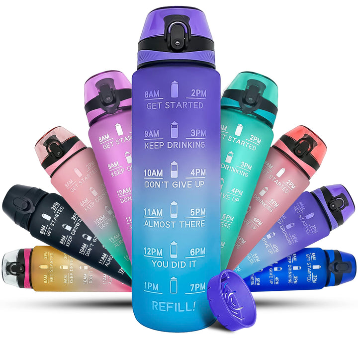 Purple Gradient 1L Leak-Proof Water Bottle