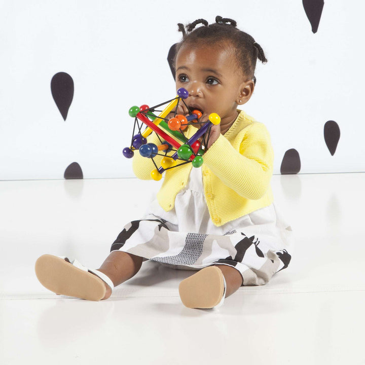 Classic Wooden Baby Rattle and Motor Skill Activity Toy