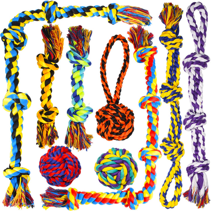 HARLOVY Large Tough Chew Toys for Aggressive Chewers Large Breed,Heavy Duty Dental Rope Toys Kit for Medium Dogs
