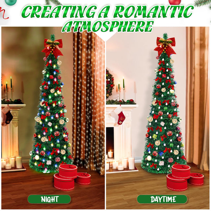 5FT LED Multicolor Pop-Up Christmas Tree