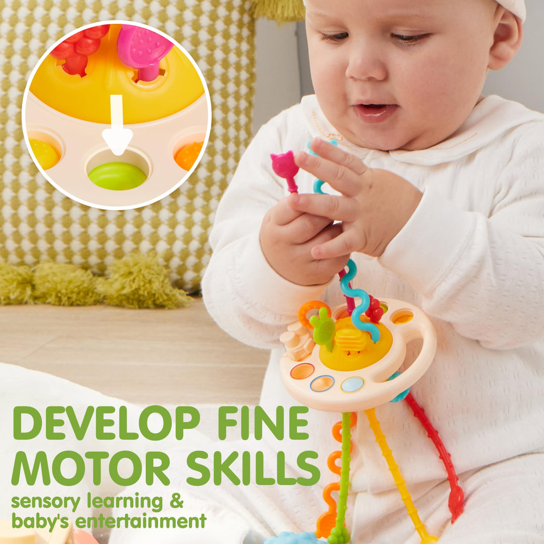 OYIN Baby Toys 6-12 Months, 20PCS Montessori Toys for Toddlers 1 Year, 4-in-1 Infant Sensory & Teething Toys