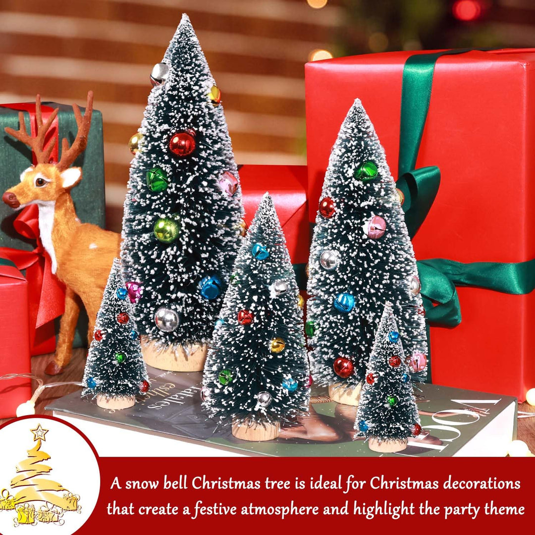 Mini Christmas Trees with Snow & Beads