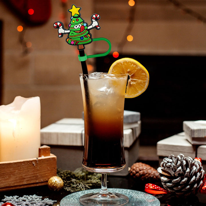 Stanley Cup Christmas Santa Straw Topper