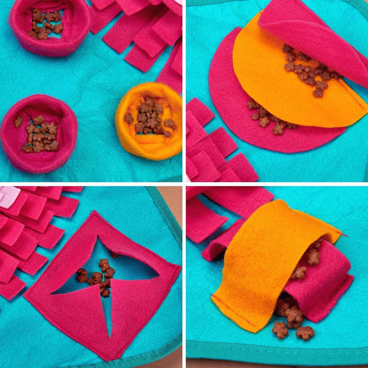 Emwel Dog Snuffle Mat - Washable Pet Feeding Nosework Treats Mat Puzzle Training Toy for Dogs Large Medium Puppies