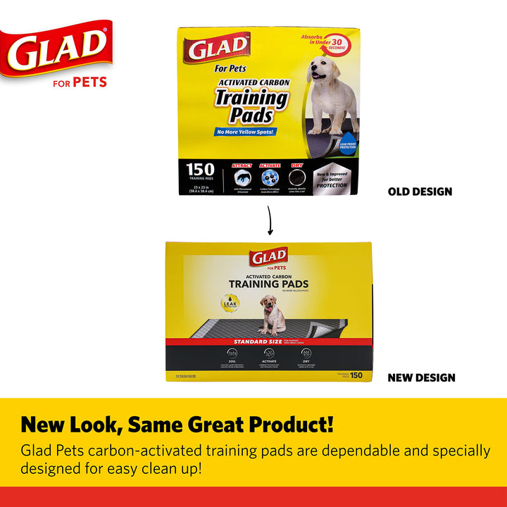 Glad for Pets Black Charcoal Puppy Pads | Puppy Potty Training Pads That ABSORB & NEUTRALIZE Urine Instantly