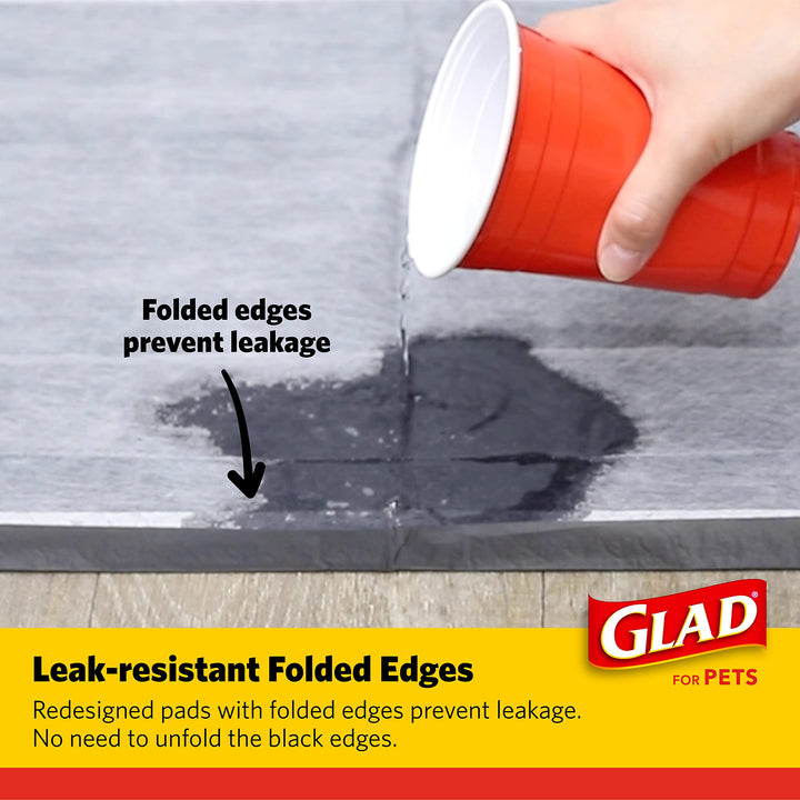 Glad for Pets Black Charcoal Puppy Pads | Puppy Potty Training Pads That ABSORB & NEUTRALIZE Urine Instantly