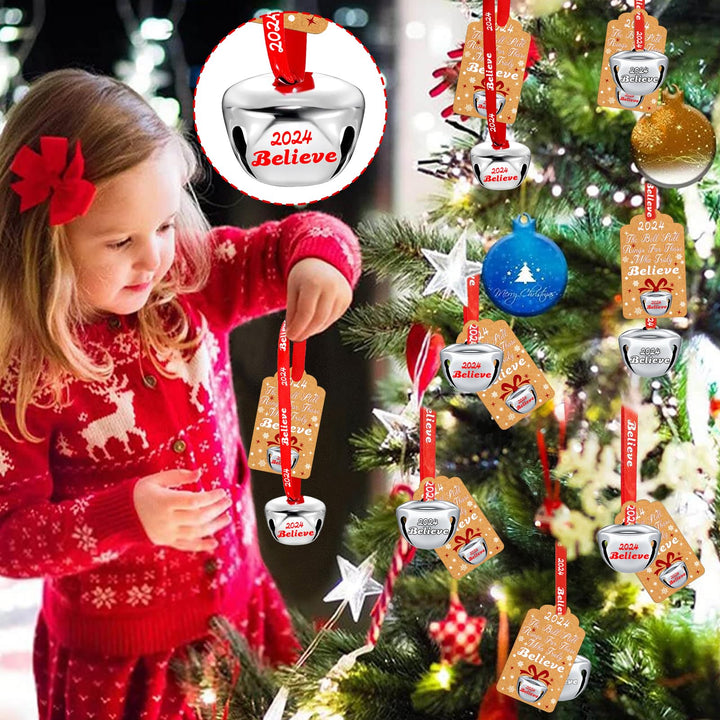 30-Pack Silver Jingle Bells for Christmas Decor