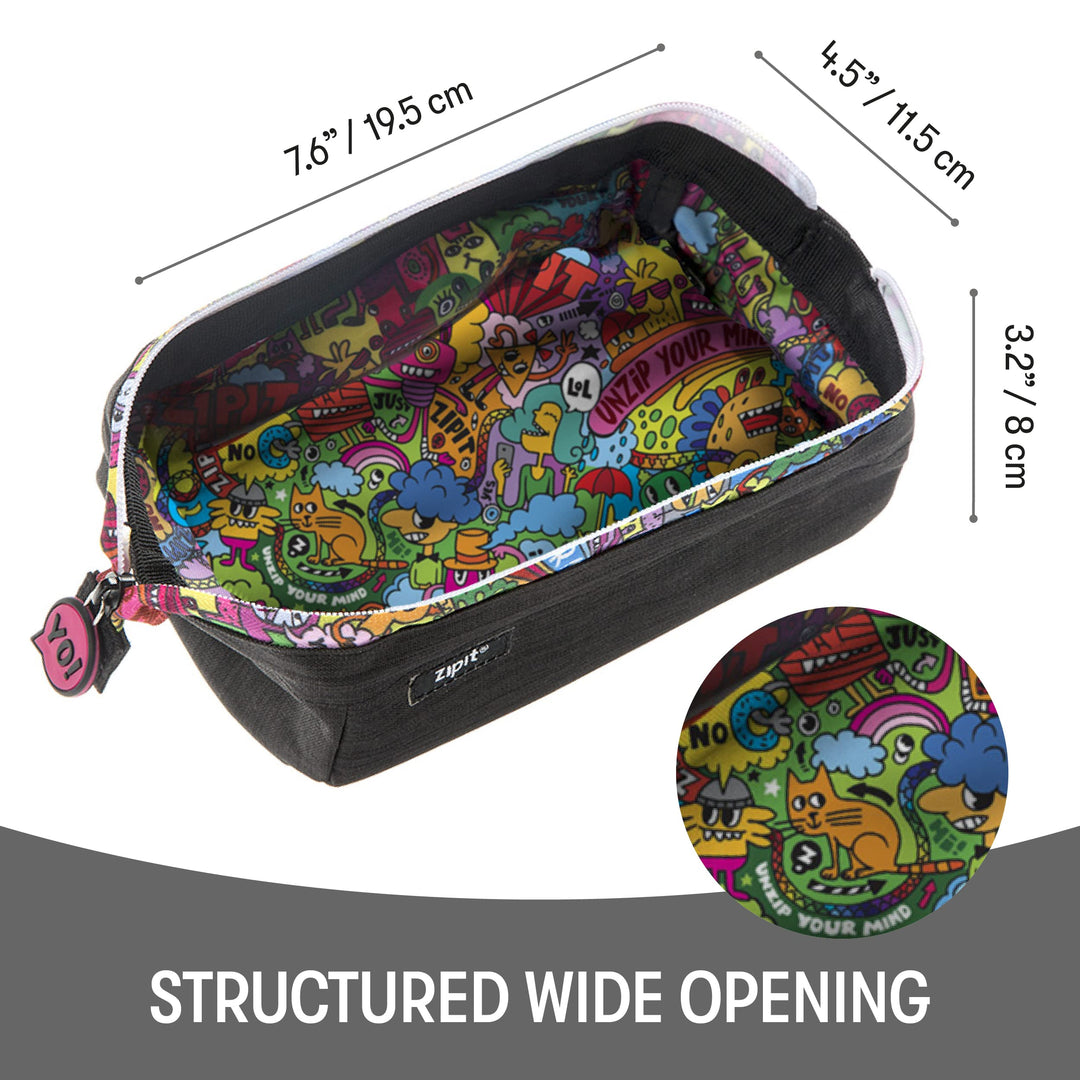Lenny Large Capacity Pencil Case (Black)