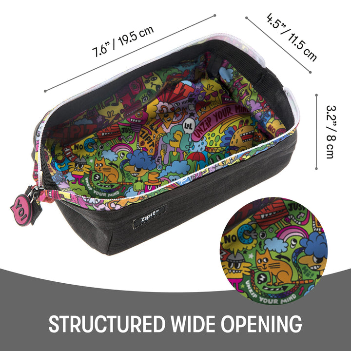 Lenny Large Capacity Pencil Case (Black)