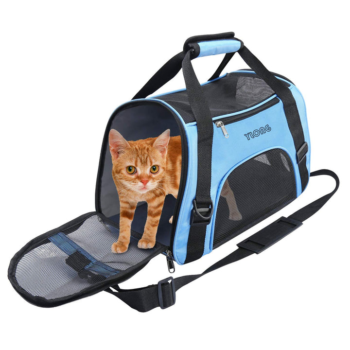 YLONG Cat Carrier Airline Approved Pet Carrier,Soft-Sided Pet Travel Carrier for Cats Dogs Puppy Comfort Portable Foldable Pet Bag