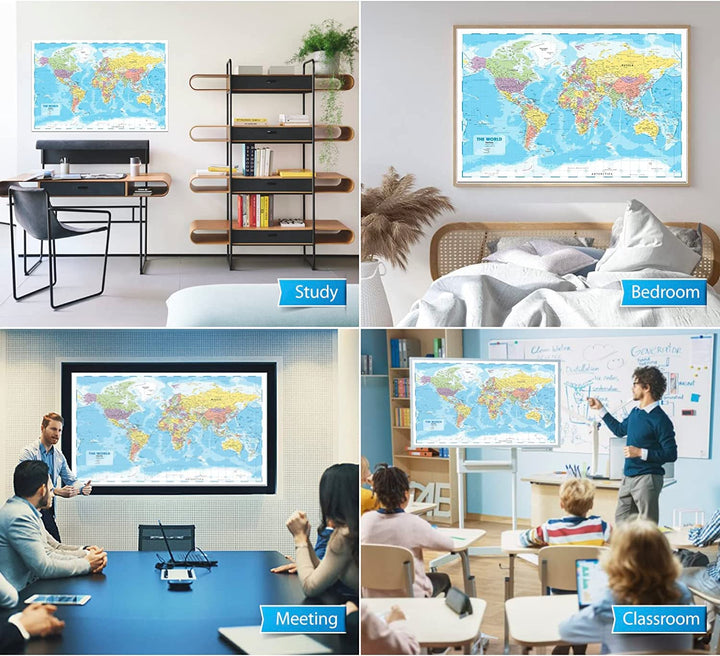 84x60cm World Map Art